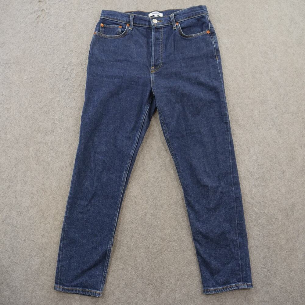 Re/Done Originals Jeans Womens 29 90s High Rise Ankle Vintage Denim Button Fly